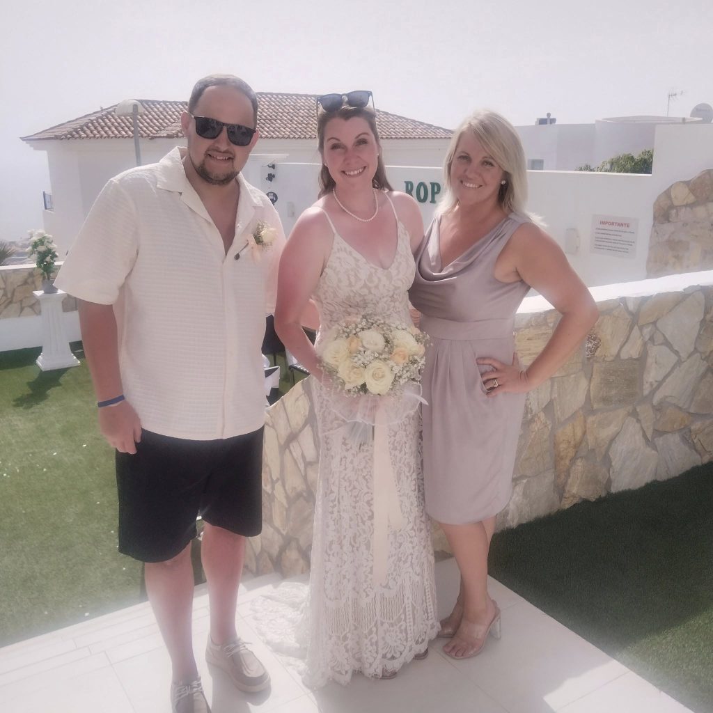new couple wedding with stephany