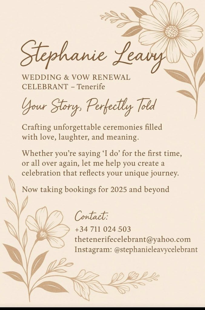 weddings with the Tenerife celebrant